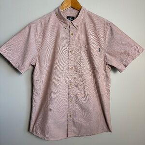 O'Neill Men's Light Salmon Short Sleeve Modern Fit‎ Button Shirt Size Medium